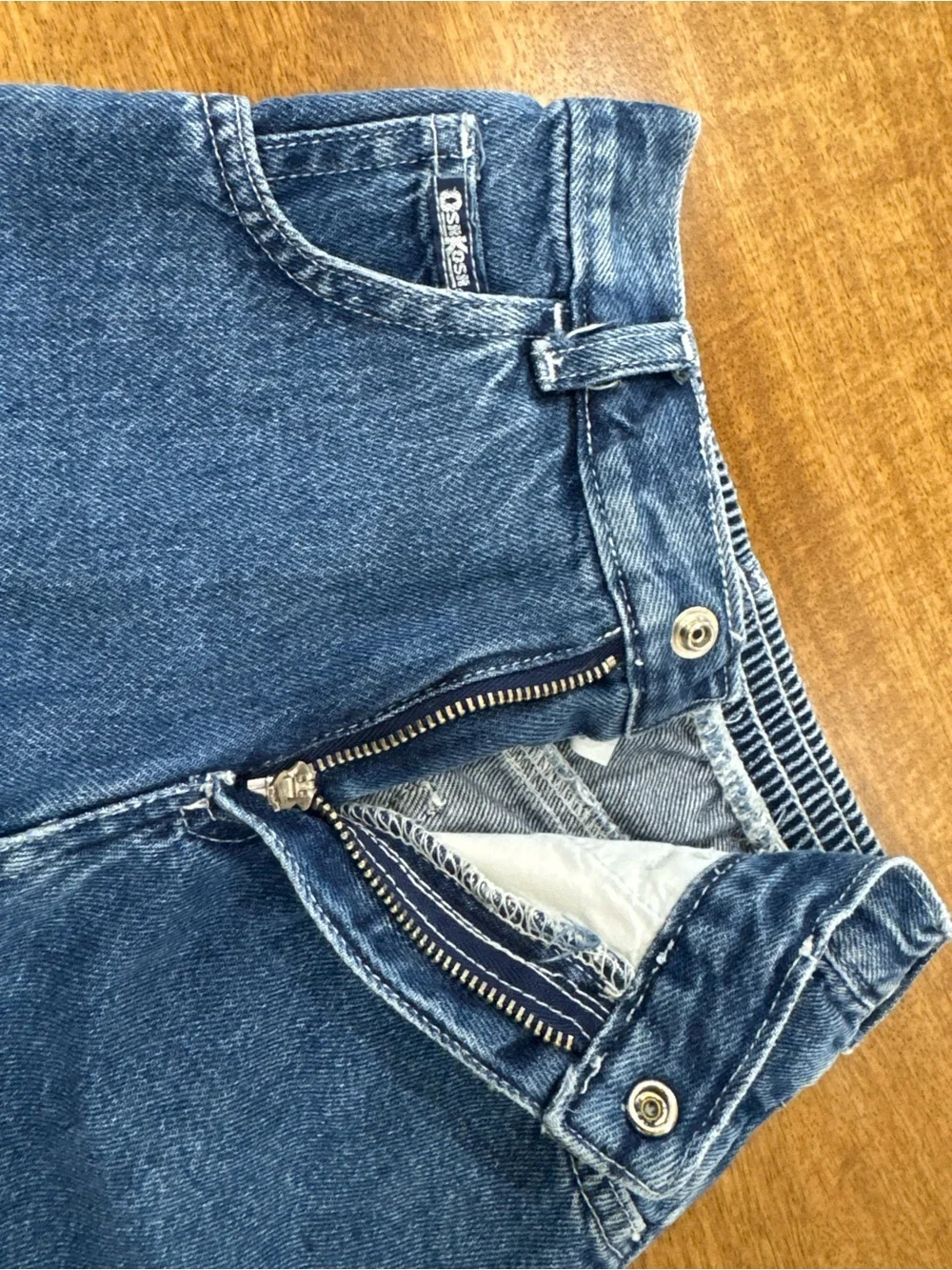 Vintage Oshkosh Blue Embroidered Denim Capris